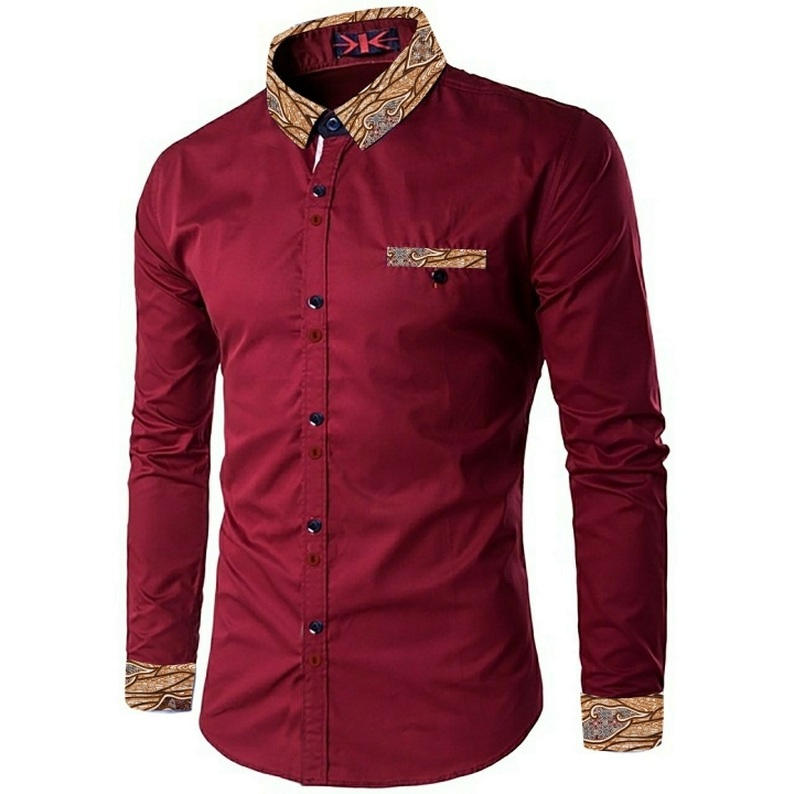 EST Kemeja Oki Maroon