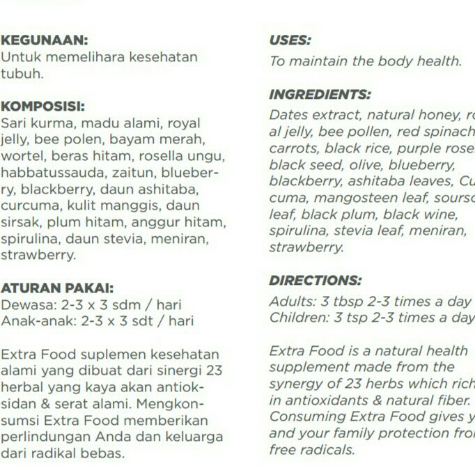 EXTRAK 23 JENIS BUAH DAN SAYURAN EKSTRA FOOD HNI-HPAJ 2