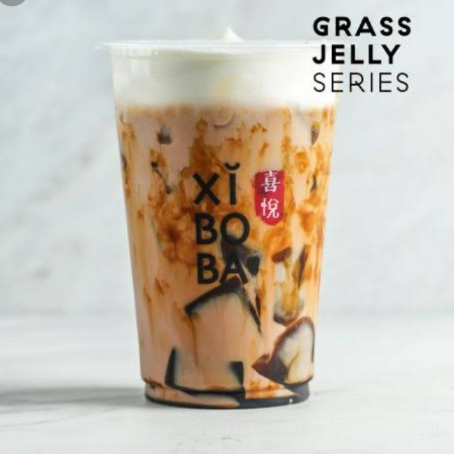 Earl Grey Grass Jelly Milk Tea