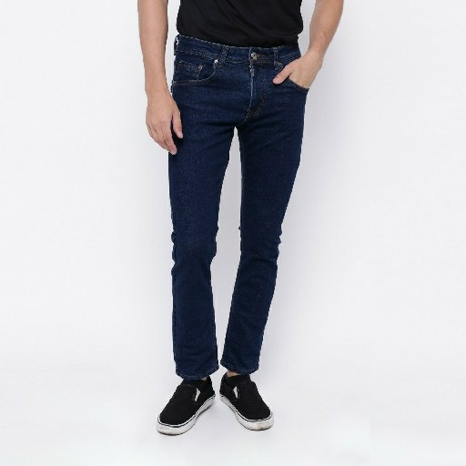 Edwin Celana Panjang Jeans Pria LA Medium Dark Blue Slimfit