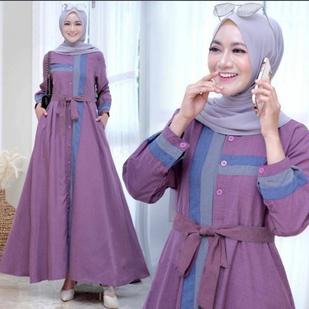 Ersalie Maxy Gamis Maxi Muslim Wanita - Dress Terlaris