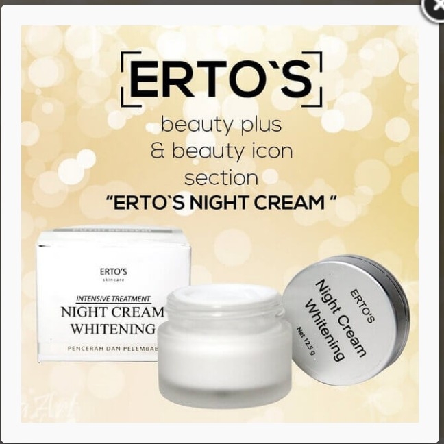 Ertos Night Cream Whitening BPOM