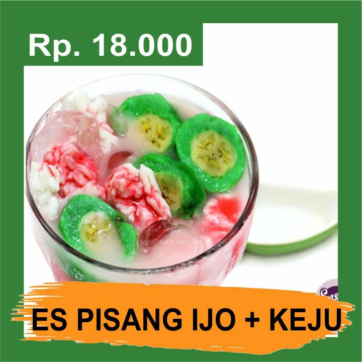 Es Pisang Ijo Keju