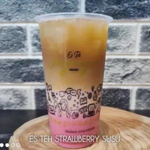 Es Teh Susu Strawberry