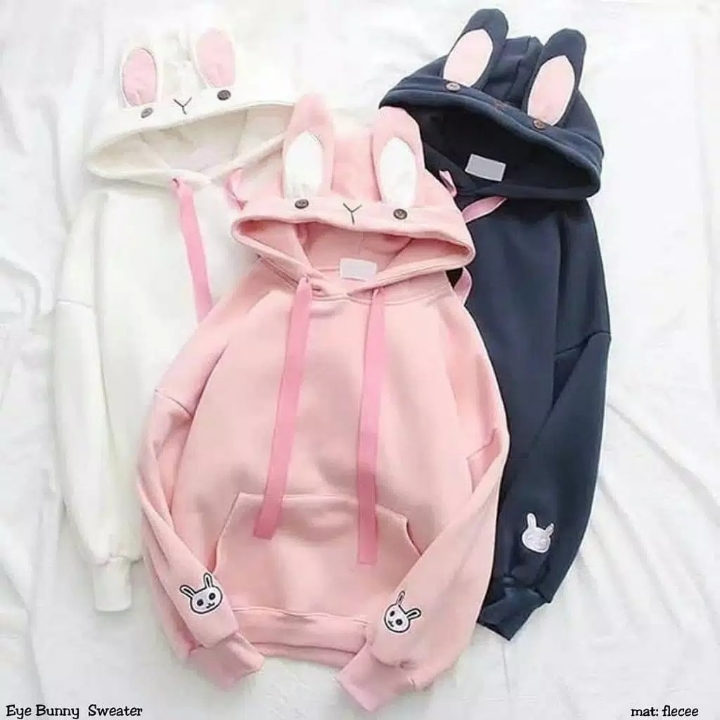 EyeBuny Sweater Hoodie Wanita Lucu