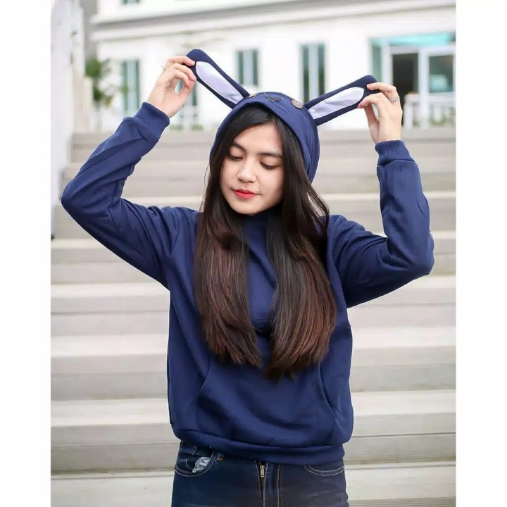 EyeBuny Sweater Hoodie Wanita Lucu 3