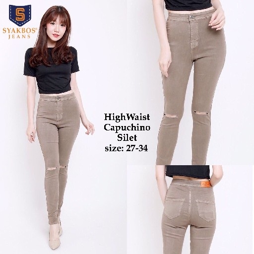 F3 27-30  SYAKBOS SILET 1 HW Capuchino HIGH WAIST 