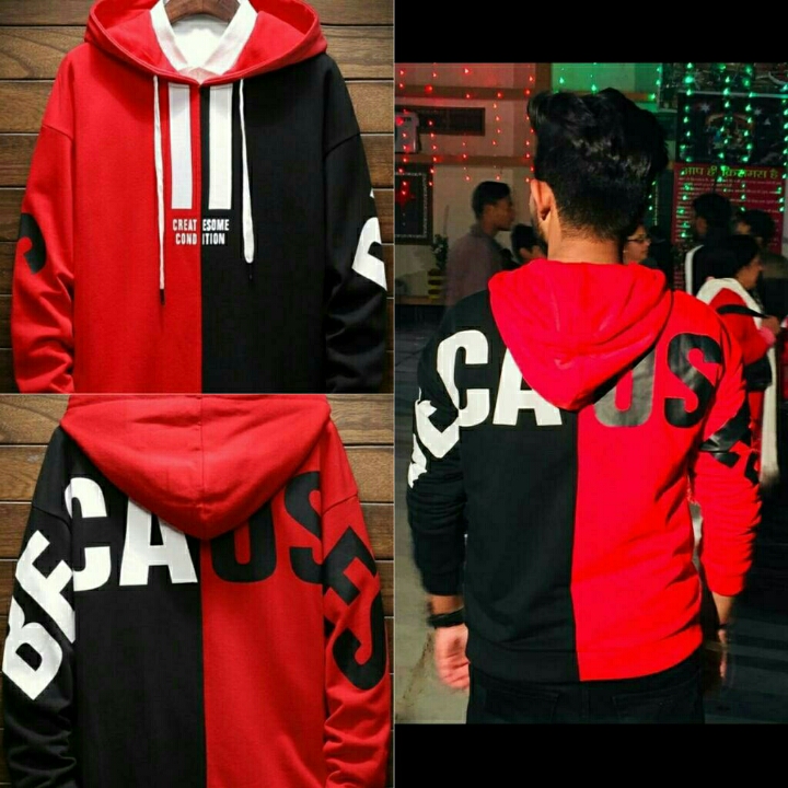 F8 - Sweater hoodie SEBASTIAN Merah