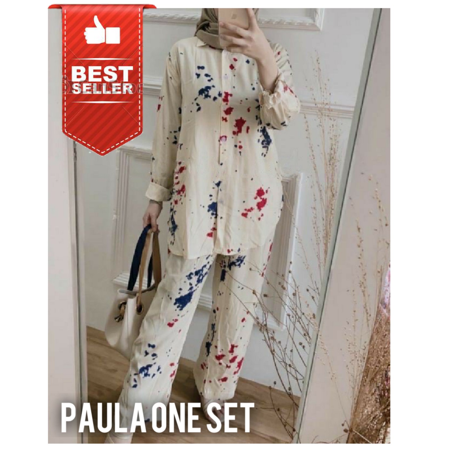FELLO ONE SET  ONE SET RAYON  ONE SET PAJAMAS  STELAN WANITA -04 2