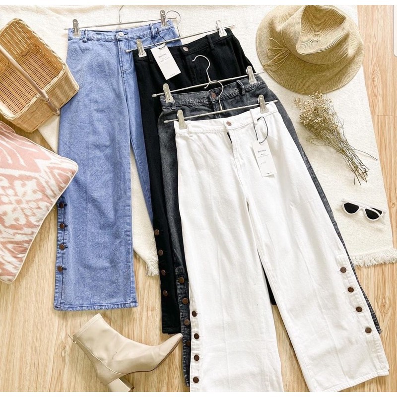 FEME KULOT JEANS KANCING SAMPING