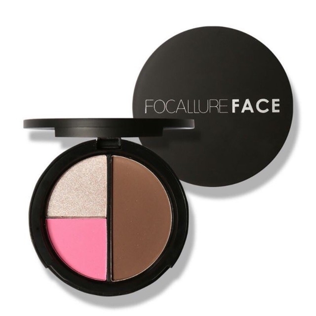 FOCALLURE FACE 3 COLOURS BLUSH HIGHLIGHTER AND BRONZER