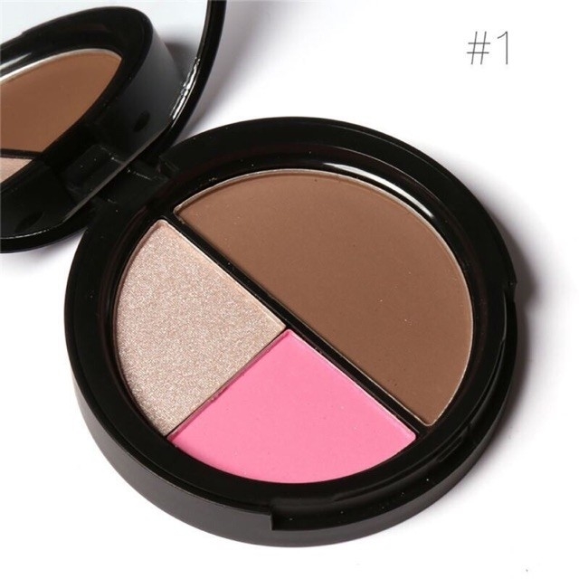 FOCALLURE FACE 3 COLOURS BLUSH HIGHLIGHTER AND BRONZER 3
