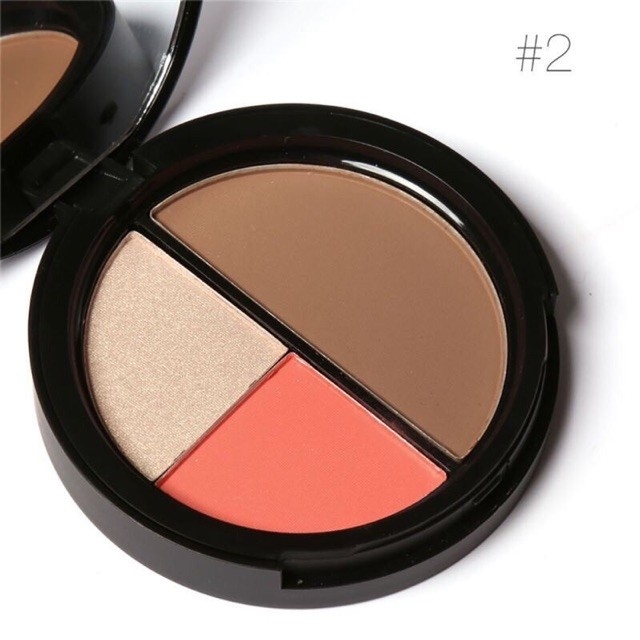 FOCALLURE FACE 3 COLOURS BLUSH HIGHLIGHTER AND BRONZER 4