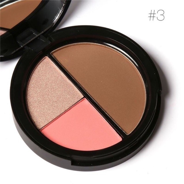 FOCALLURE FACE 3 COLOURS BLUSH HIGHLIGHTER AND BRONZER 5