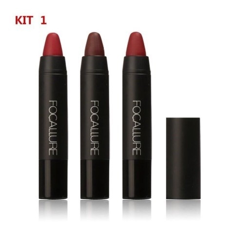 FOCALLURE MATTE LIPS CRAYON KIT 1 KIT ISI 3pcs  2