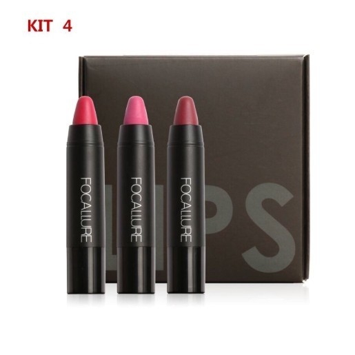 FOCALLURE MATTE LIPS CRAYON KIT 1 KIT ISI 3pcs  5