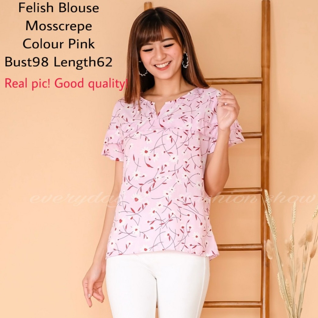 Felish Blouse Pink Realpict
