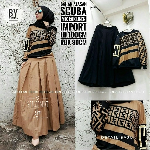 Fendi Set Istana Gamis Syari