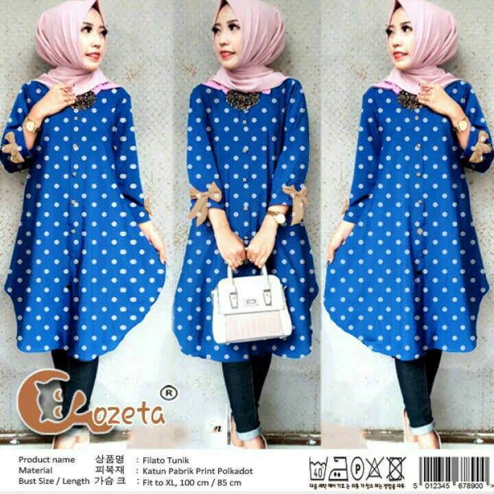 Filato Tunik Polka Blue