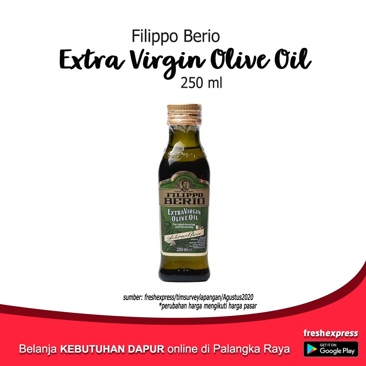 Filippo Berio Extra Virgin Olive Oil 250 Ml