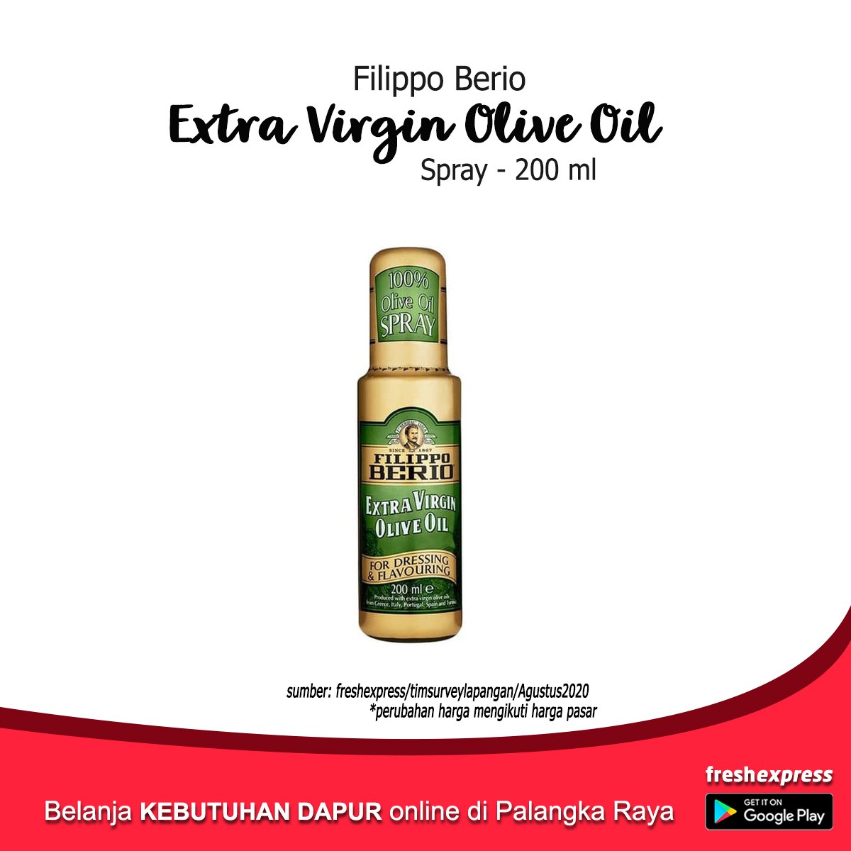 Filippo Berio Extra Virgin Olive Oil Spray 200 Ml