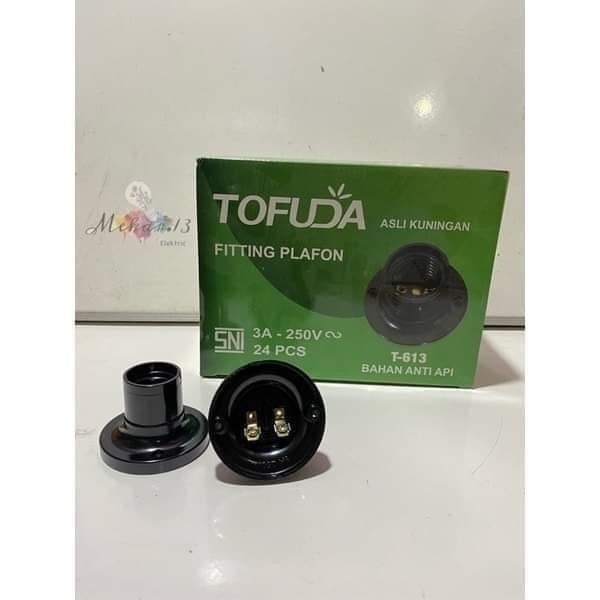 Fitting Lampu Plapon Warna Hitam 3A T-613 Tofuda