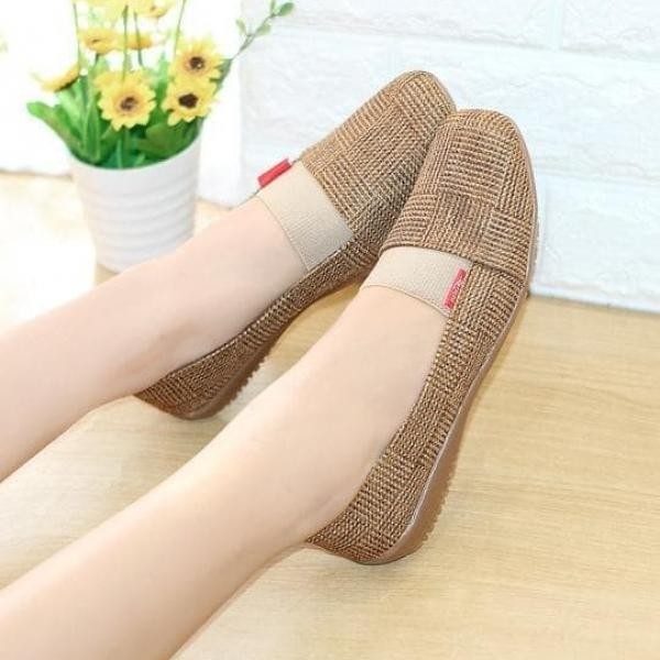 Flatshoes Balet Ballerina Coklat