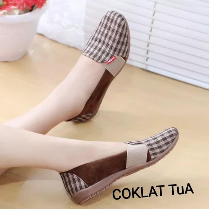 Flatshoes Balet Berry - Coklat Tua