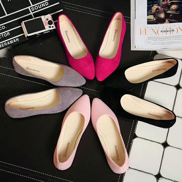 Flatshoes Ballet Ballerina 1  Polos  Ready Banyak Warna