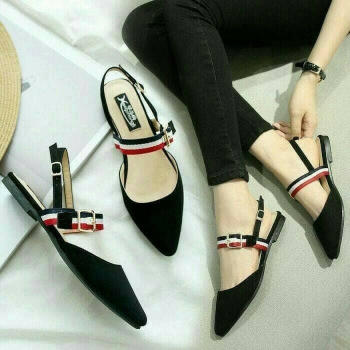 Flatshoes Flag Hitam Zarra