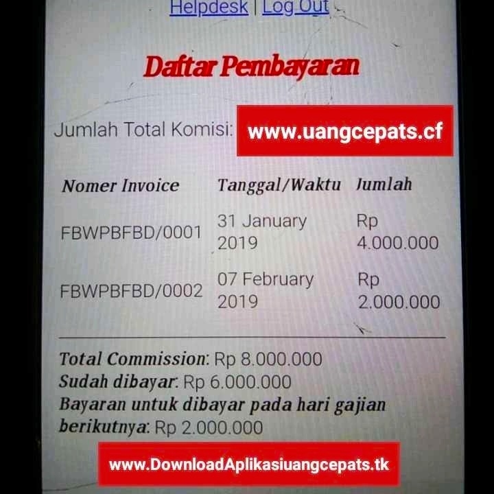 Foto Bukti Penghasilan Uamgcepats Cf 3