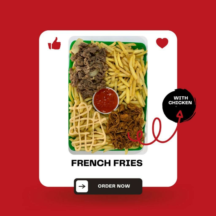 French fries with Chicken