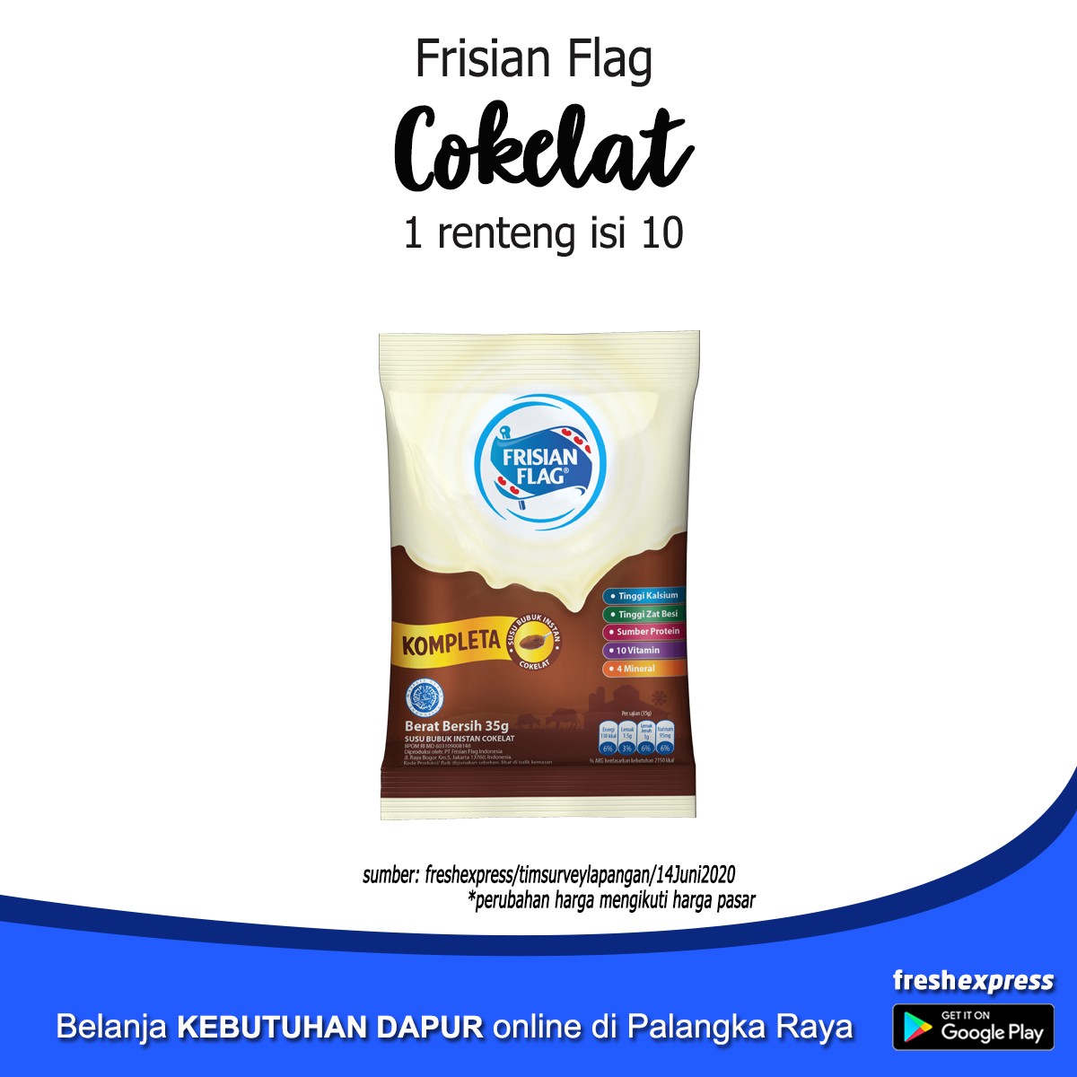 Frisan Flag Bubuk Cokelat