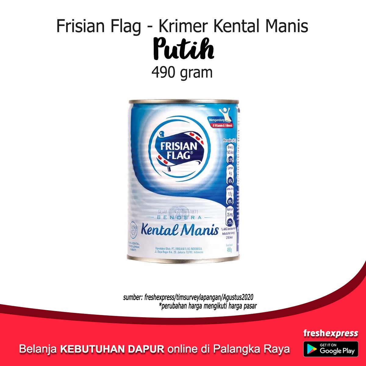 Frisian Flag Putih 490 Gram