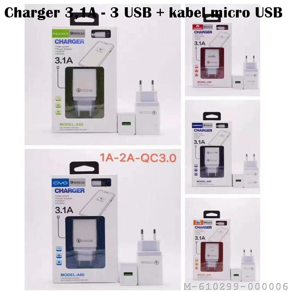 GADGET CHARGER 31A  - 3 USB 2