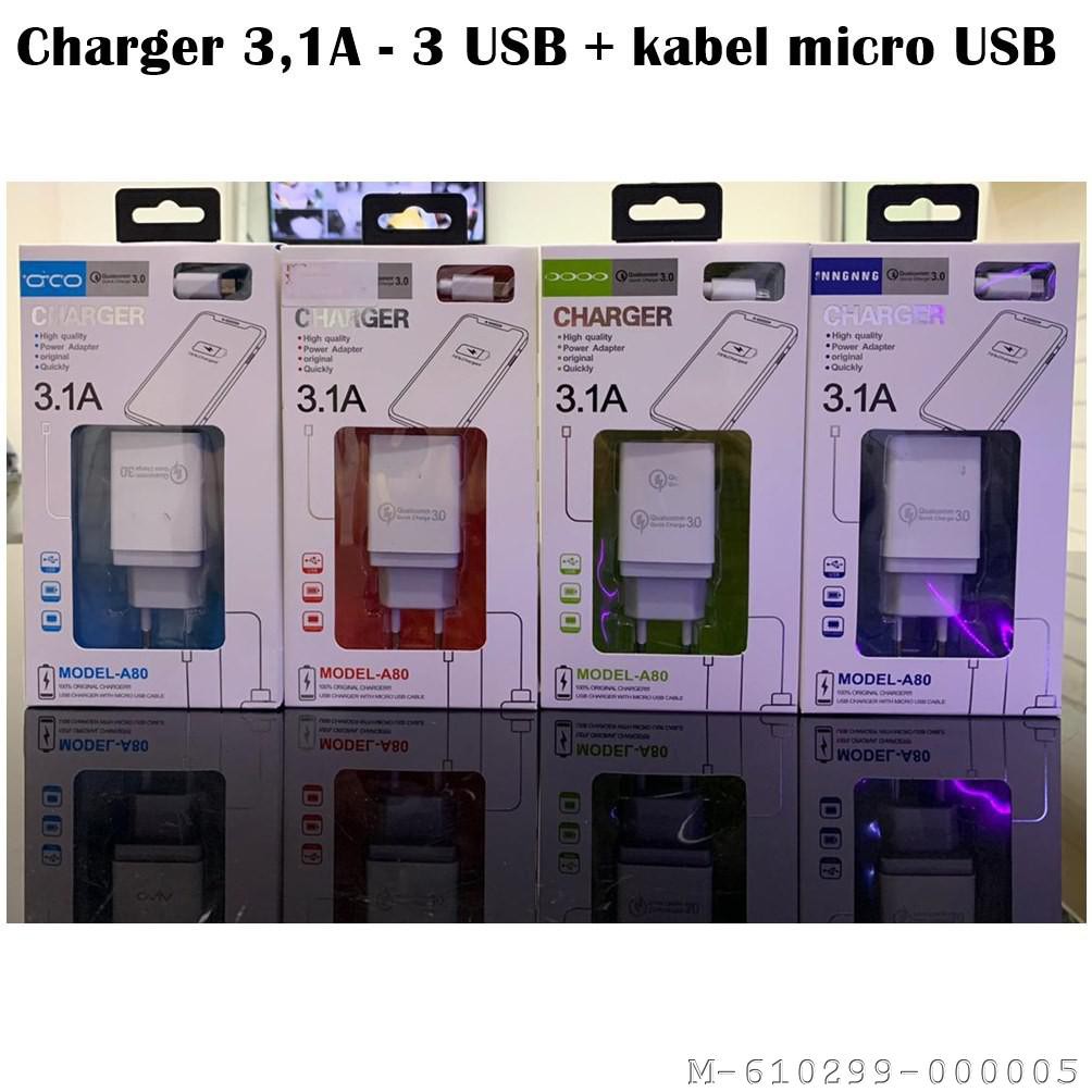 GADGET CHARGER 31A  - 3 USB 4