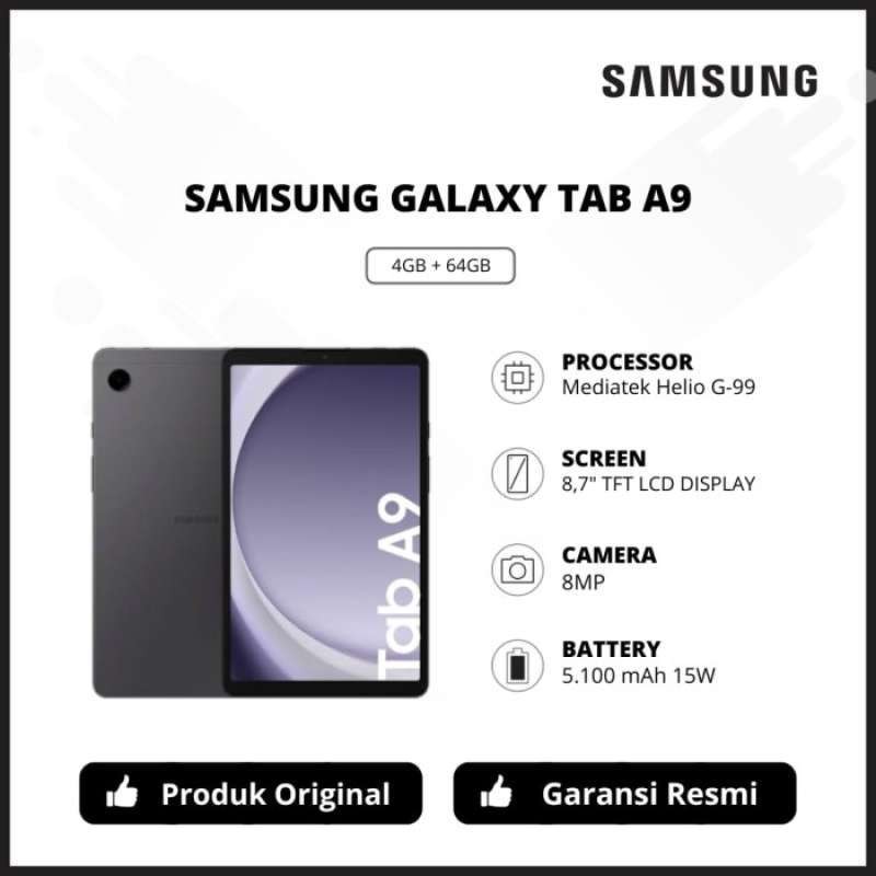 GALAXY TAB A9 WIFI RAM 4 GB ROM 64 GB