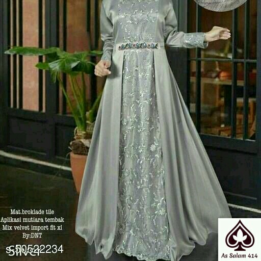 GAMIS BROKAT FAIZAH - GREY