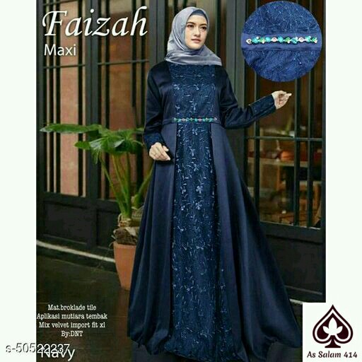 GAMIS BROKAT FAIZAH - NAVY BLUE