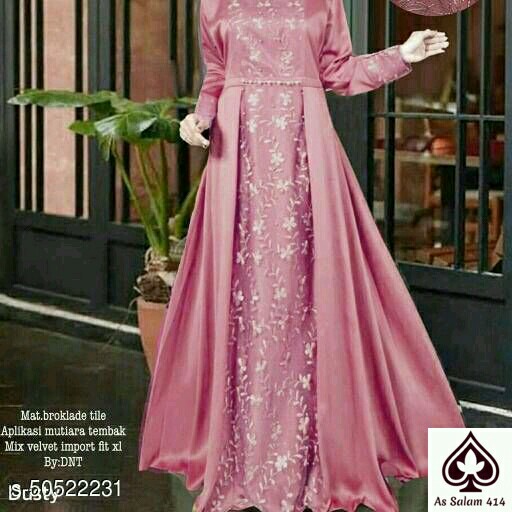 GAMIS BROKAT FAIZAH - PINK
