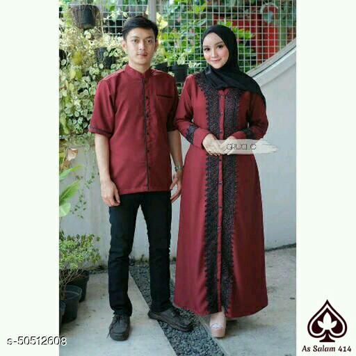 GAMIS COUPLE MUSLIM FRENDLY - MAROON