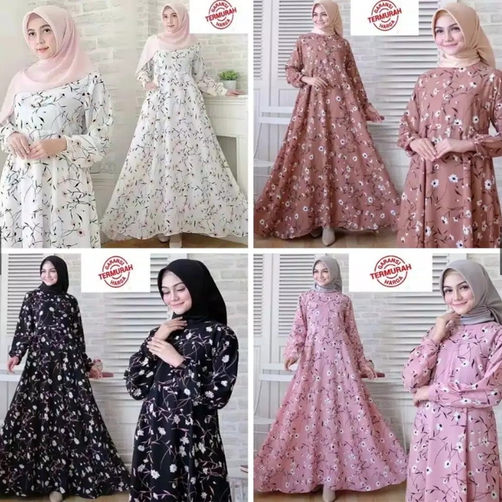 GAMIS MOTIF CANTIK SUNRISE GAMIS BUSUI RESLETING DEPAN SYARI MONALISA 