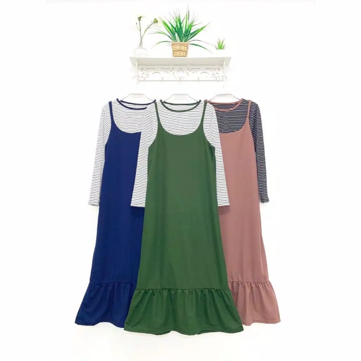 GAMIS OVERAL SALUR 2PCS PISAH KD607