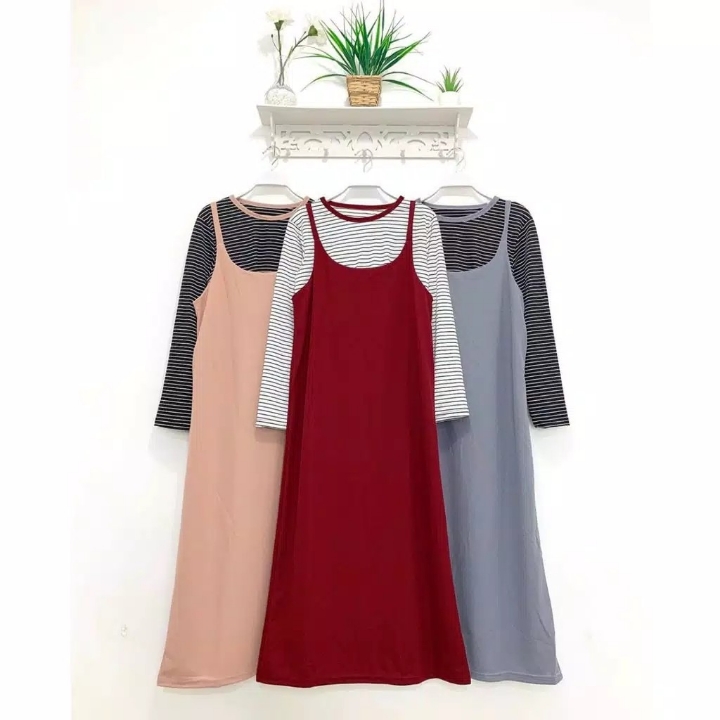 GAMIS OVERAL SALUR 2PCS PISAH KD607 2