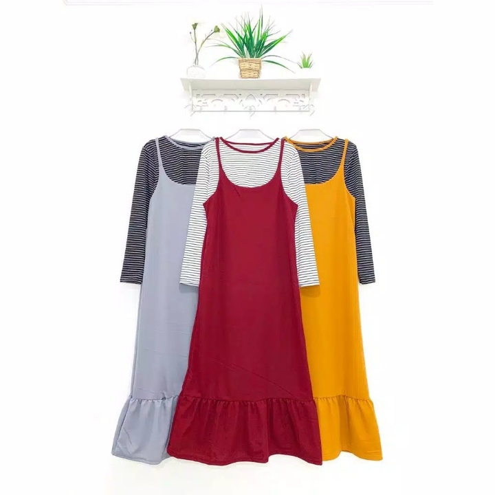 GAMIS OVERAL SALUR 2PCS PISAH KD607 3