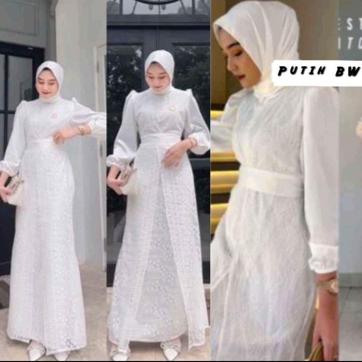 GAMIS SATIN KOMBINASI BROKAT BISA BAYAR DITEMPAT COD RP 110000 4