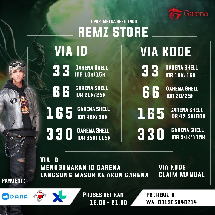 GARENA SHELL INDO 330