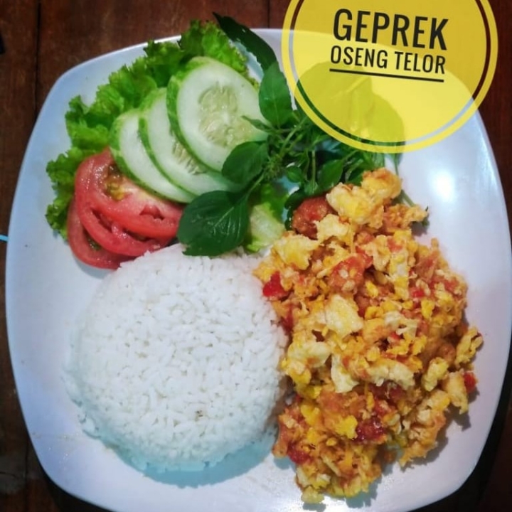 GEPREK UNGKEP OSENG TELOR Plus Nasi
