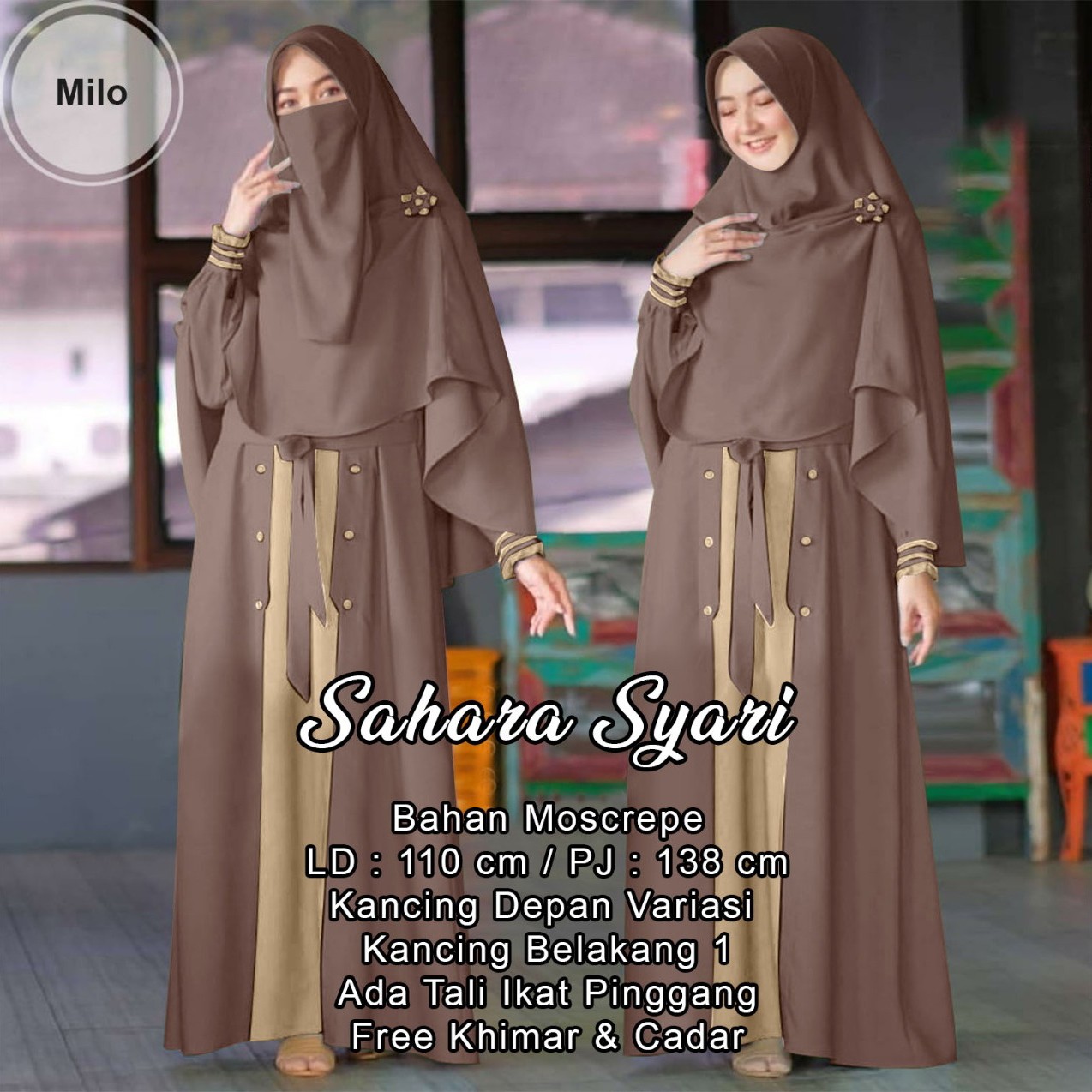 GMS-WN Sahara Syari All Size Fit XL- XXL
