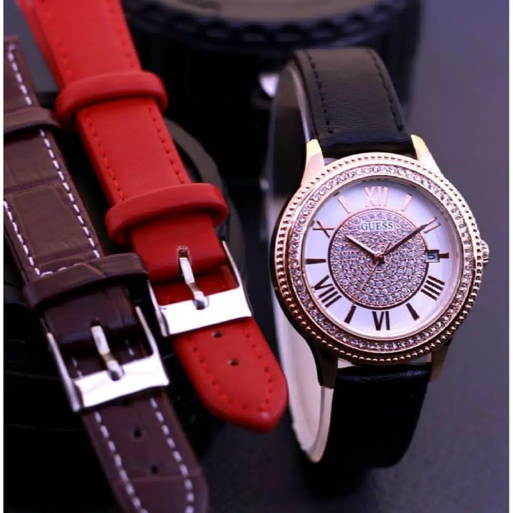 GS36 - Jam Tangan Guess Premium Hitam Rosegold